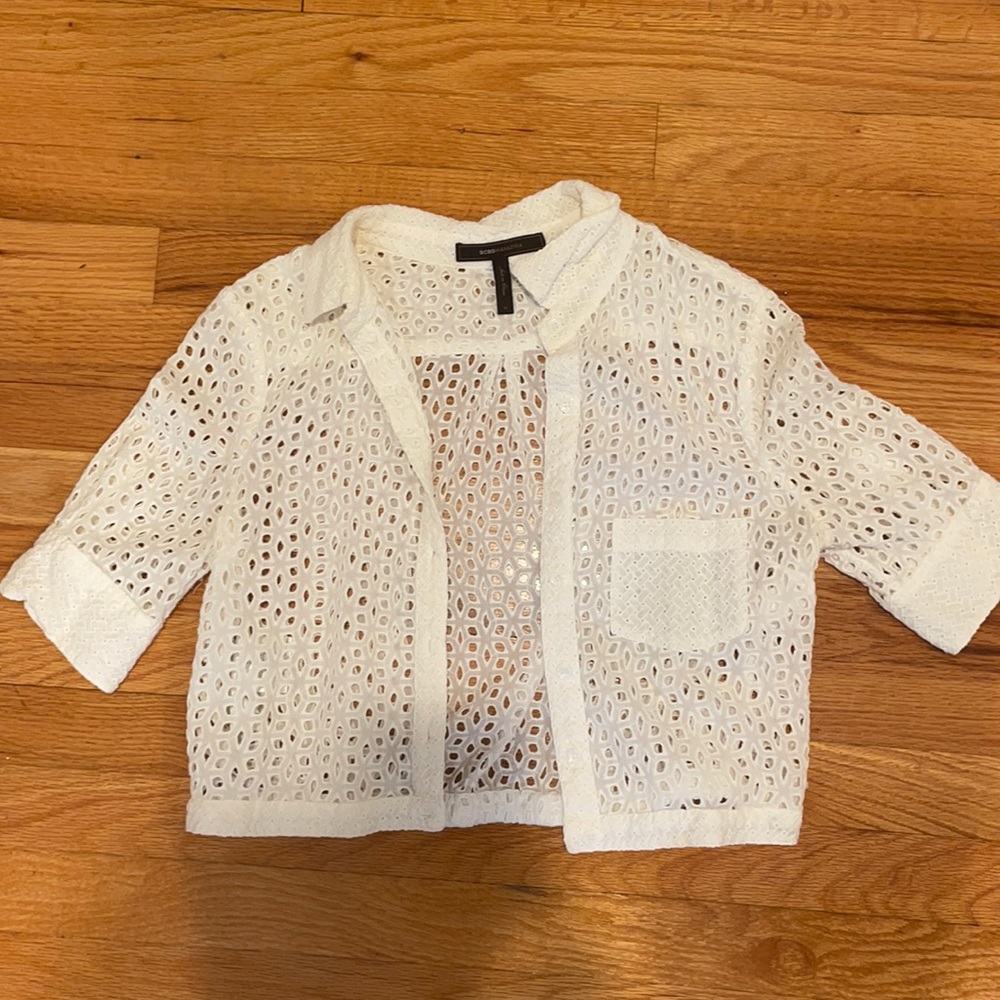 White bcbg blouse